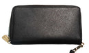 Michael Kors Large Pebbled Leather Smartphone Wristlet Black Wallet