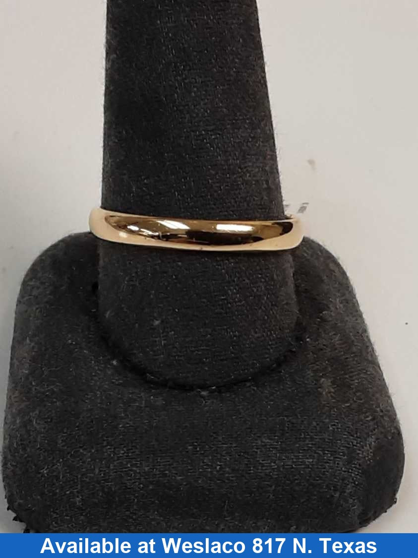 Ring - Wedding Band - Yellow Gold 10k (.417) 2.4 grams Size 11