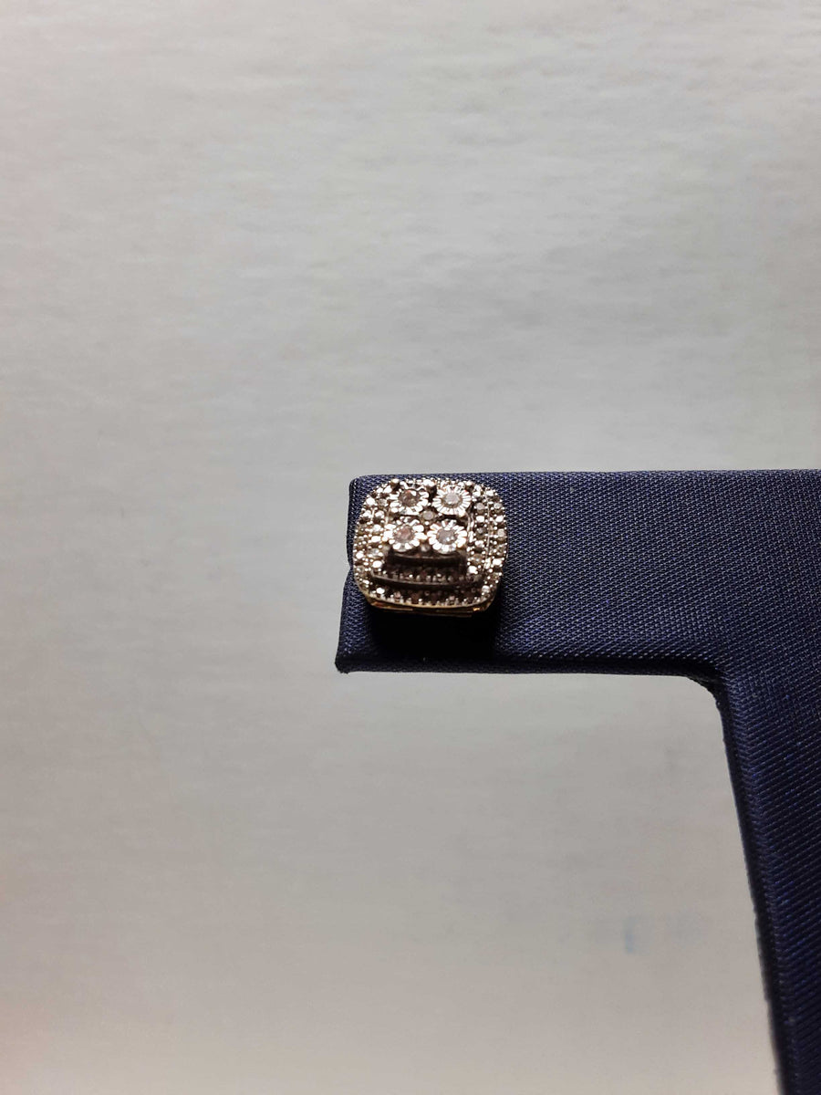 Double Stud Earring - Yellow Gold 10k (.417) 2.7 grams