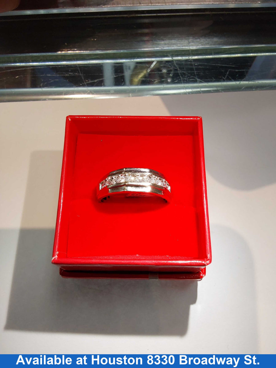 Men's Ring - White Gold 10k (.417) 4.9 grams Size 13