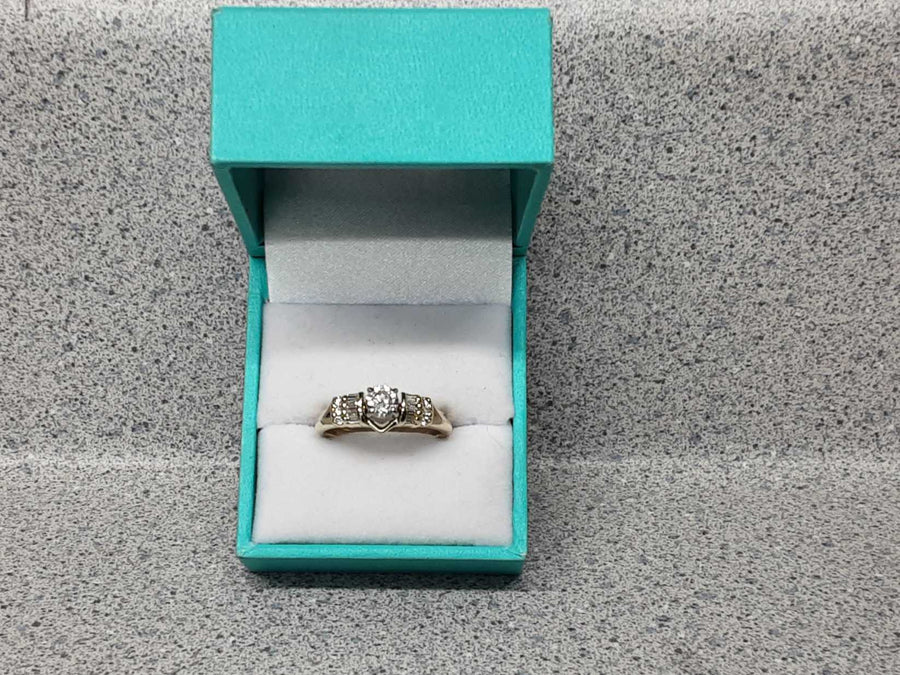 Ring - Wedding Set - Yellow Gold 14k (.585) 4.3 grams Size 8
