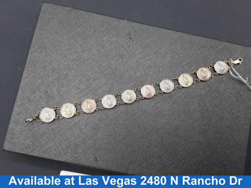 Bracelet - Tricolor Gold 10k (.417) 11.4 grams 7 inch