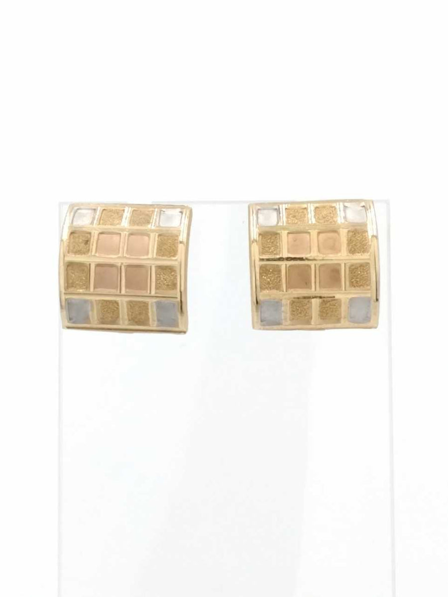 Earrings - Tricolor Gold 14k (.585) 4.9 grams