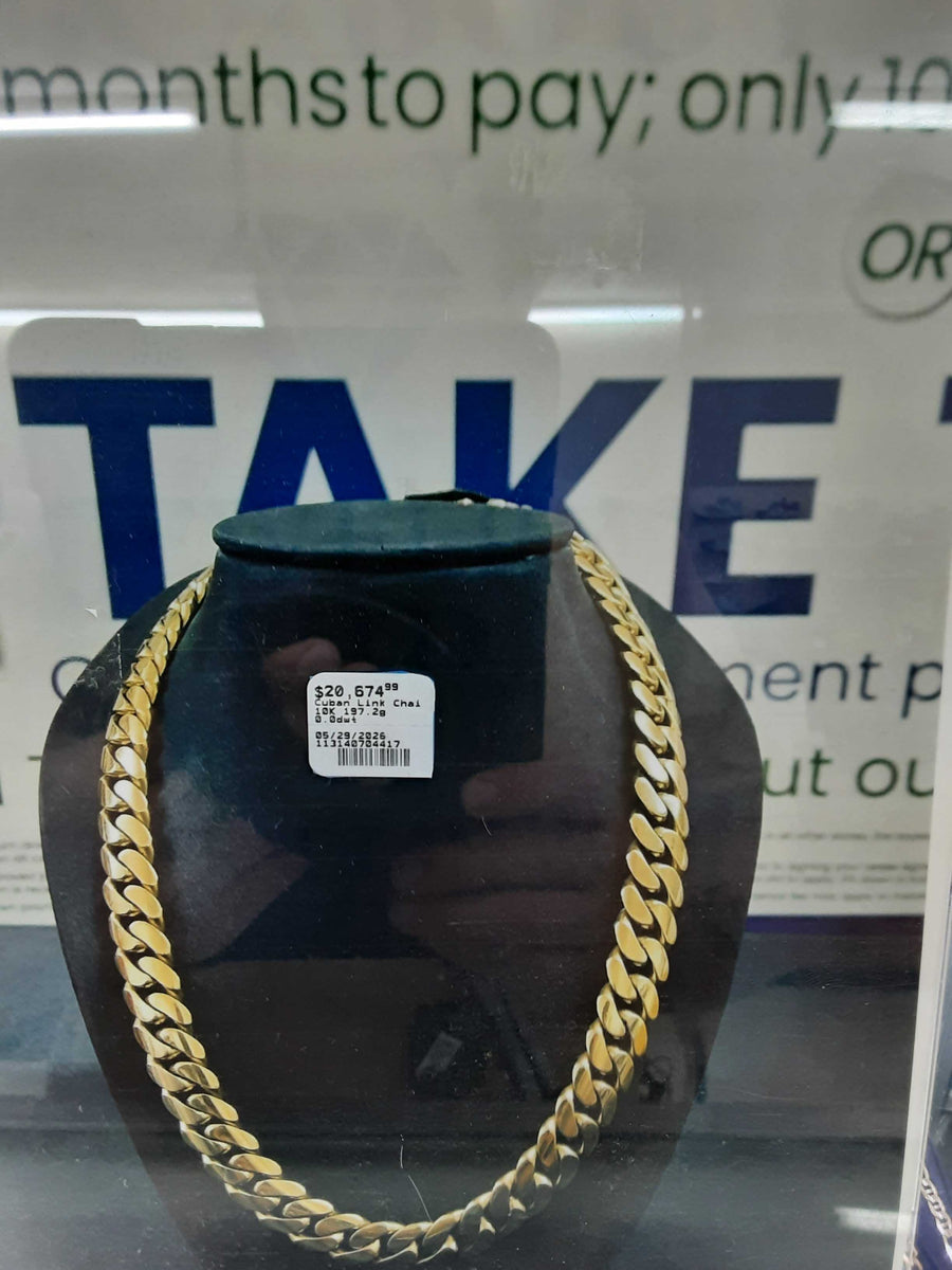 Cuban Link Chain - Yellow Gold 10k (.417) 197.2 grams 24 inch