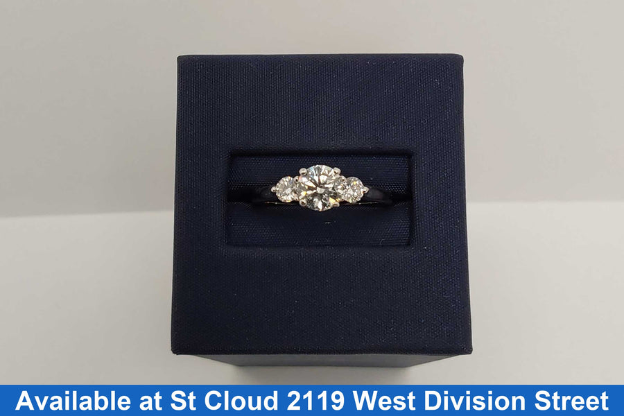 Ring - Wedding Set - White Gold 14k (.585) 3.01 grams Size 7.5