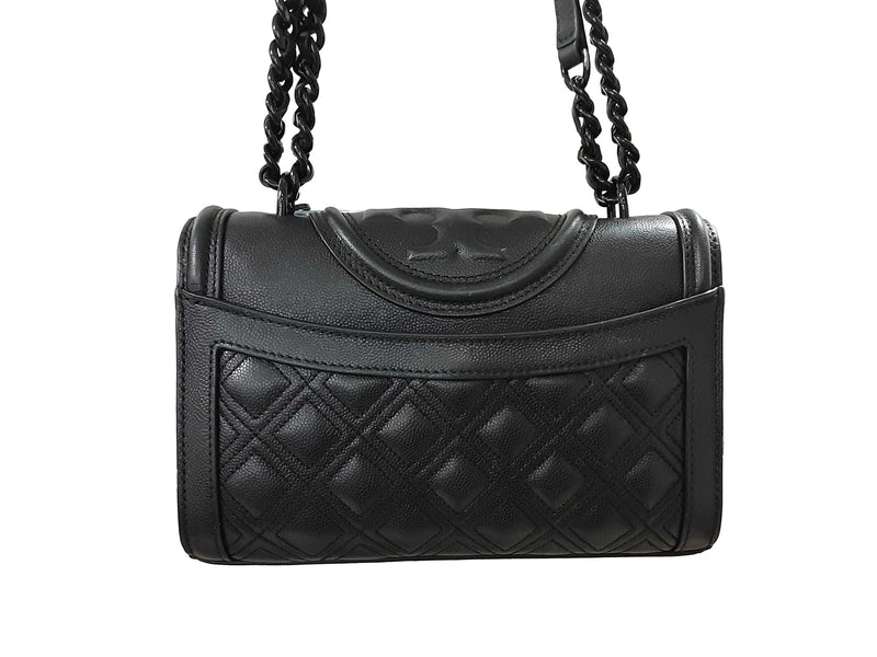 Tory Burch Quilted Leather Black Purse / Handbag