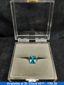 Women's Ring - 14k White Gold Ring With Large Blue Stone