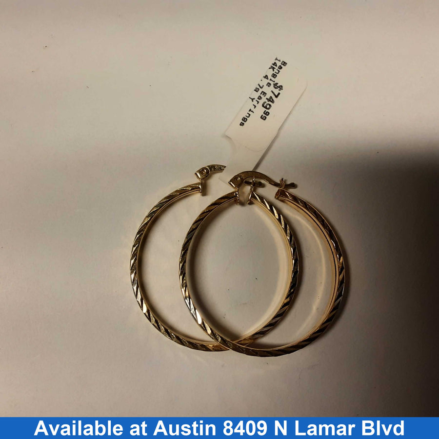 Bangle Earrings - Yellow Gold 14k (.585) 4.7 grams