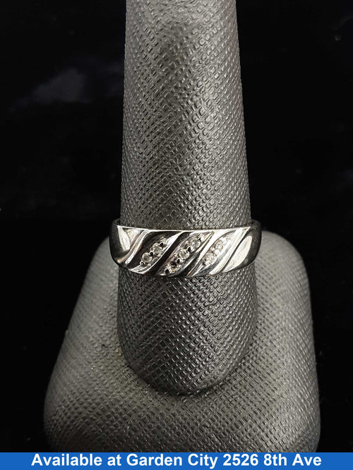 Ring - Wedding Band - White Gold 10k (.417) 3.6 grams Size 10