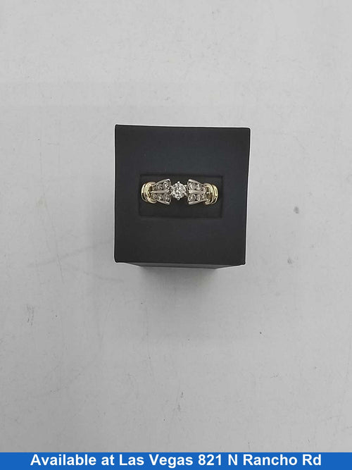 Women's Ring - Solitaire - White Gold 14k (.585) 8.2 grams Size 20