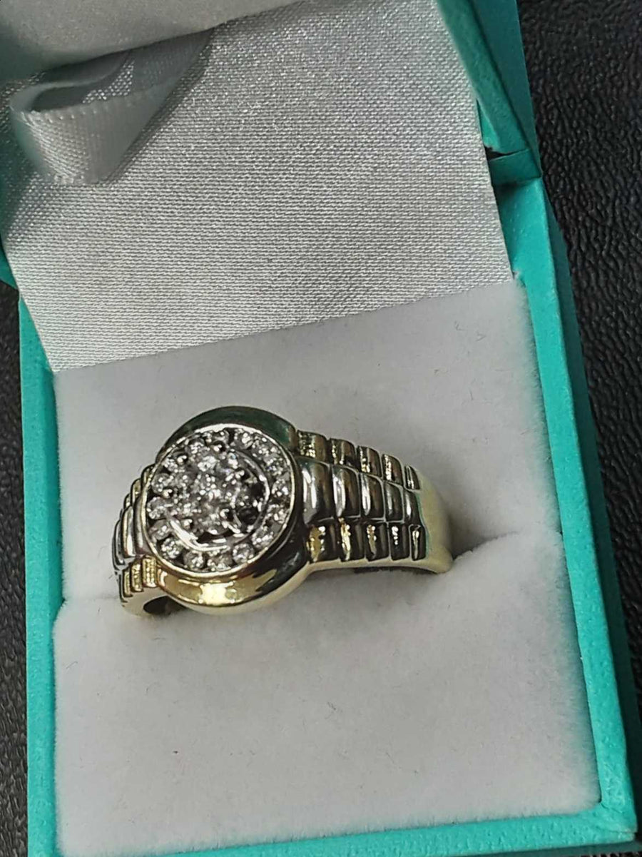 Men's Ring - Yellow Gold 14k (.585) 9.7 grams Size 13