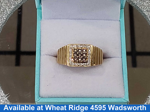 Men's Ring - Yellow Gold 10k (.417) 5.6 grams Size 10.5
