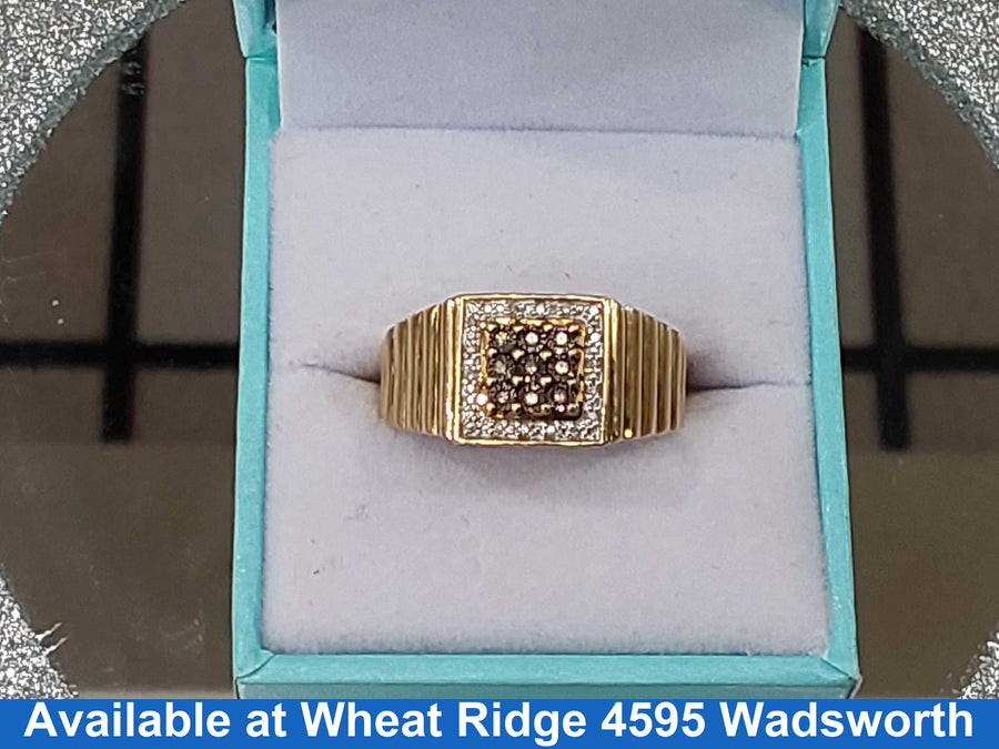Men's Ring - Yellow Gold 10k (.417) 5.6 grams Size 10.5