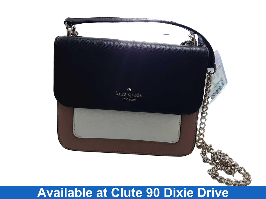 Kate Spade New York Chain Cross Body Beige / Tan Purse / Handbag