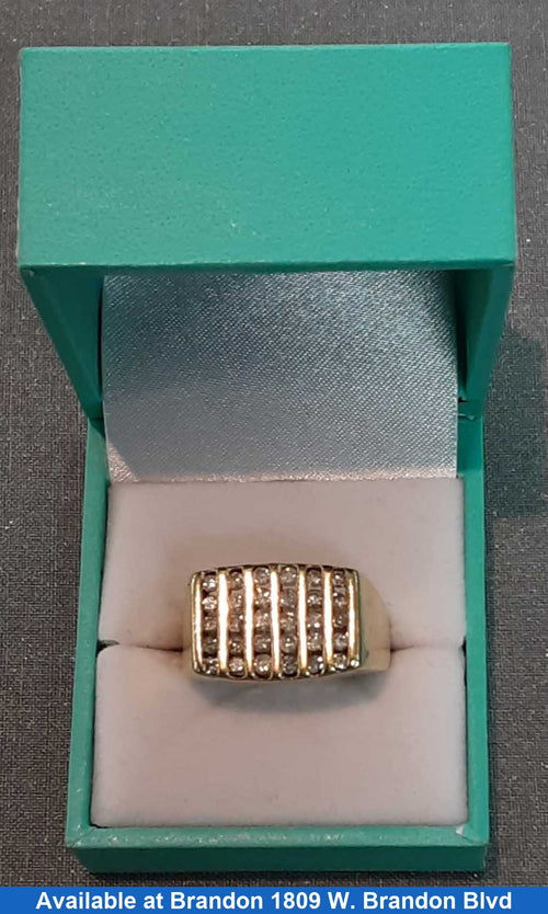 Men's Ring - Yellow Gold 10k (.417) 7.6 grams Size 11.5