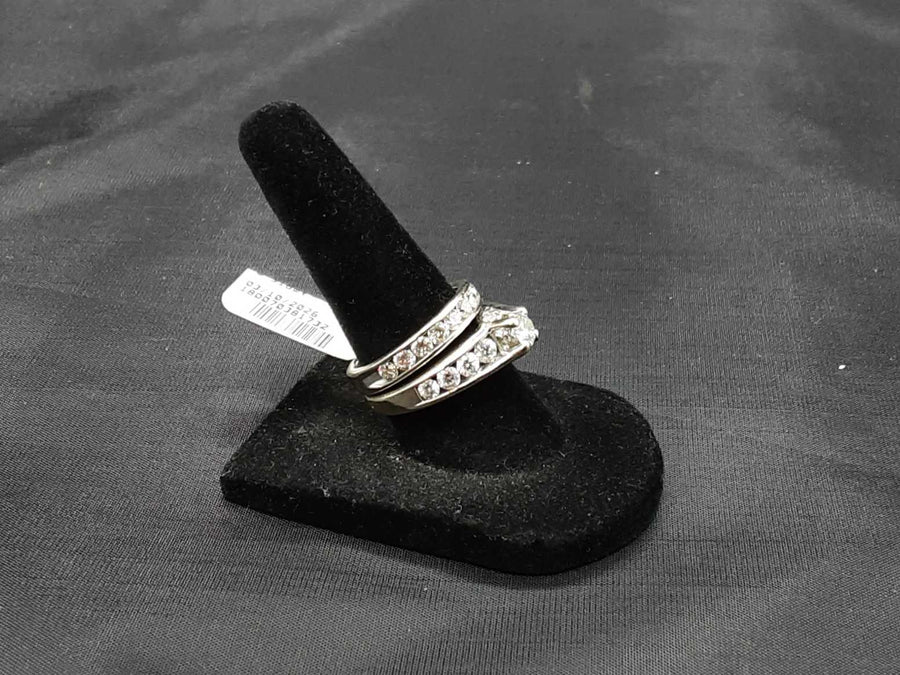 Ring - Engagement Set - White Gold 14k (.585) 9.2 grams Size 7