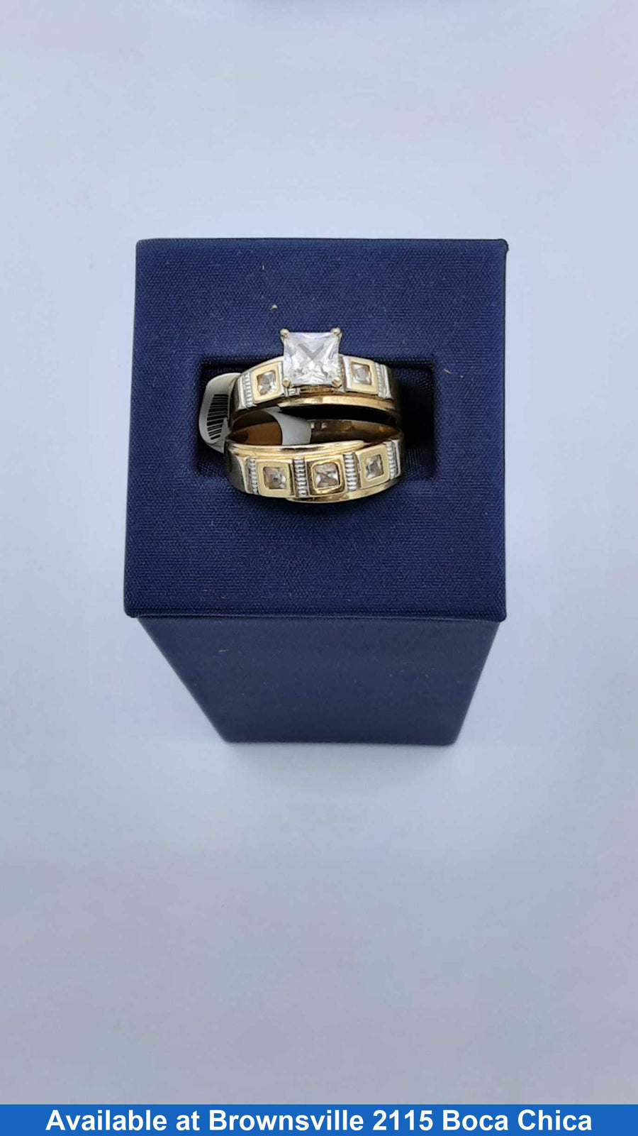 Ring - Engagement Set - Yellow Gold 10k (.417) 5.3 grams Size 7.5