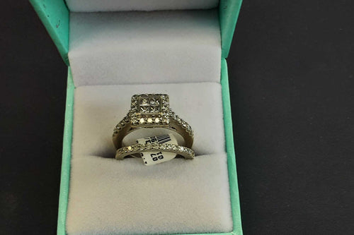 Ring - Engagement Set - White Gold 14k (.585) 6.5 grams Size 8.5