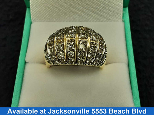 Women's Ring - Yellow Gold 10k (.417) 8.6 grams Size 9.5