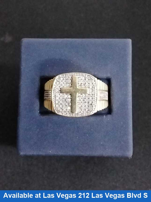 Men's Ring - Yellow Gold 10k (.417) 7.1 grams Size 10.5