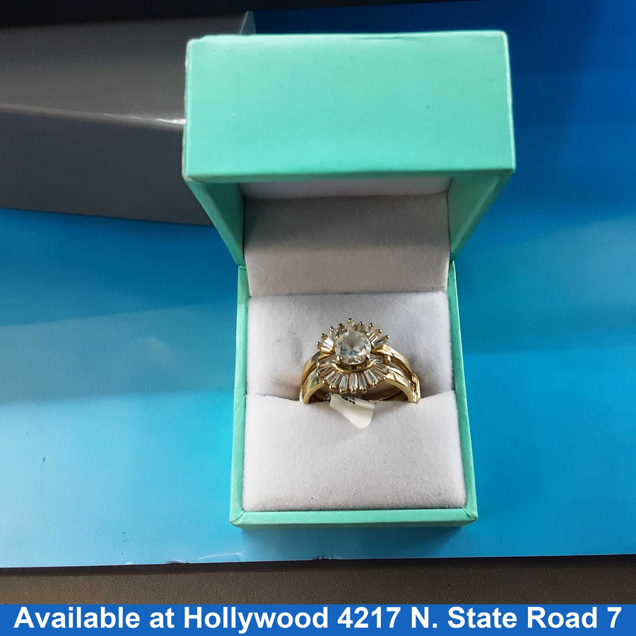 Ring - Wedding Set - Yellow Gold 14k (.585) 8.6 grams Size 9