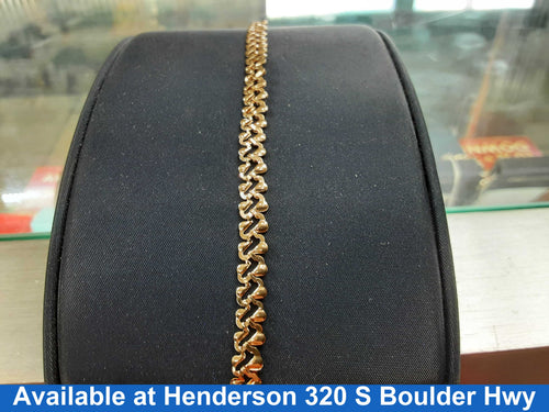 Link Bracelet - Rose Gold 14k (.585) 3.6 grams 8 inch