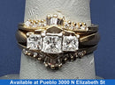 Ring - Wedding Set - Yellow Gold 14k (.585) 7.6 grams Size 7.5