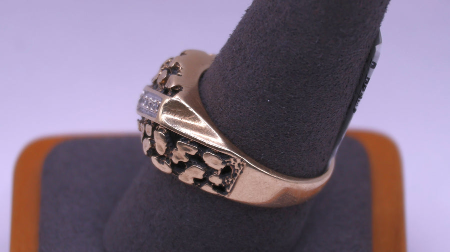 Men's Ring - Yellow Gold 10k (.417) 4.7 grams Size 10