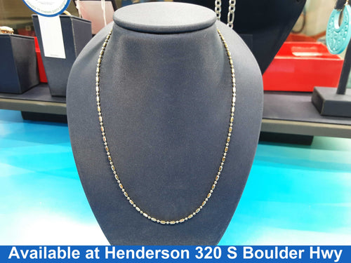 Bead Chain - Yellow Gold 14k (.585) 3.5 grams 20 inch