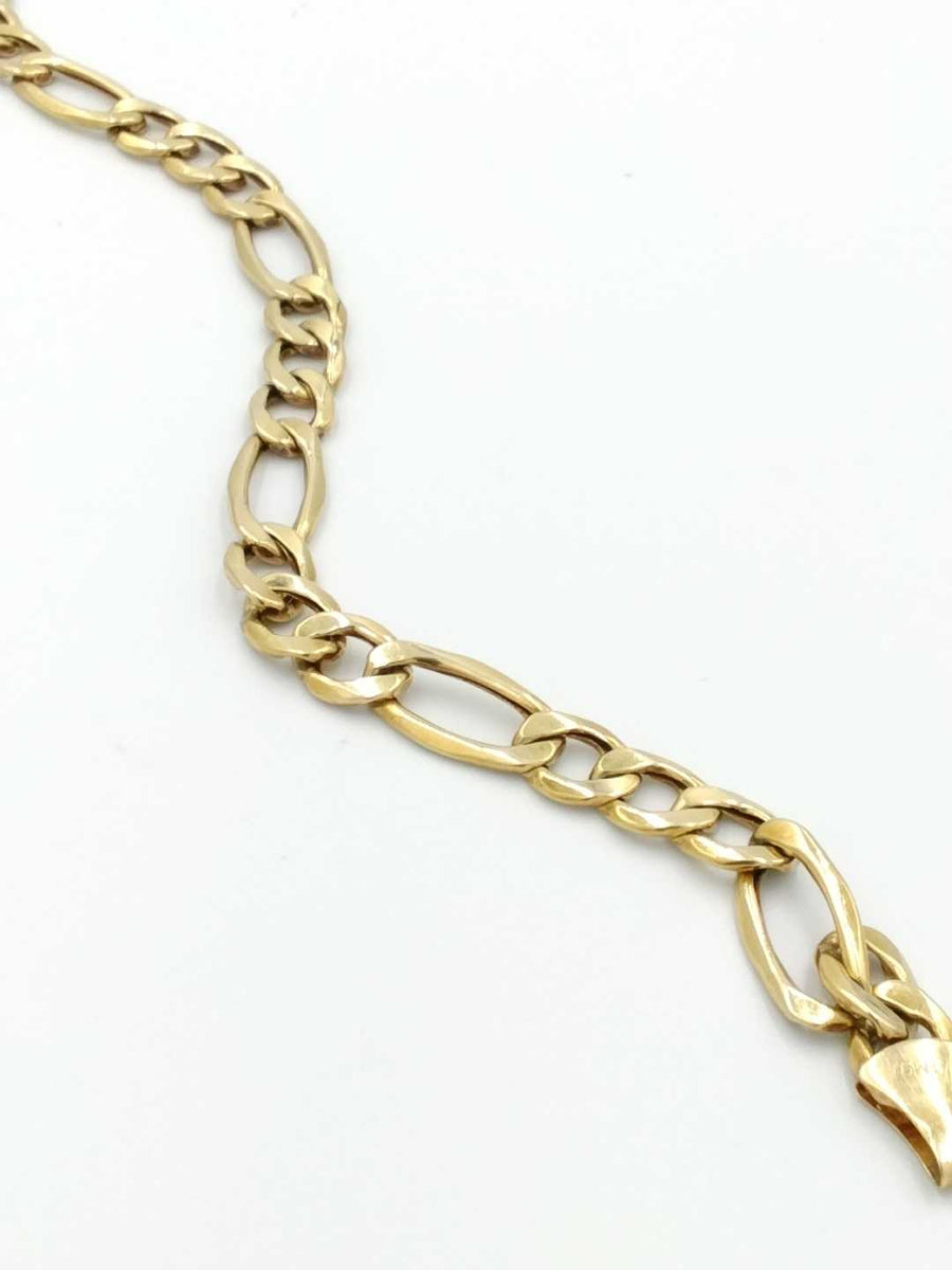 Figaro Bracelet - Yellow Gold 10k (.417) 9.2 grams 9 inch