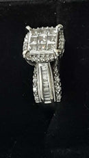Ring - Wedding Set - White Gold 10k (.417) 6.1 grams Size 7