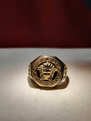 Men's Ring - Yellow Gold 14k (.585) 7.4 grams Size 10.5