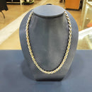 Rope Chain - Tricolor Gold 14k (.585) 21.8 grams 16 inch