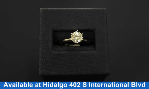 Women's Ring - Solitaire - White Gold 14k (.585) 2.6 grams Size 20