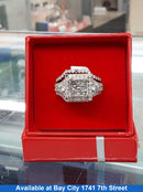 Ring - Wedding Set - White Gold 10k (.417) 9.5 grams Size 8