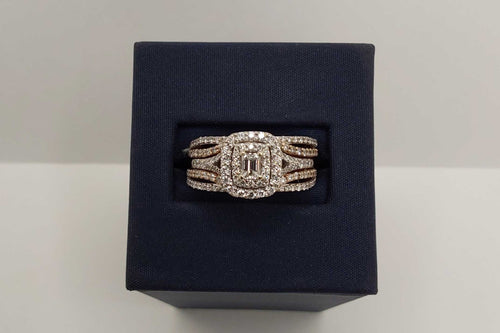 Ring - Wedding Set - Rose Gold 14k (.585) 5.85 grams Size 8