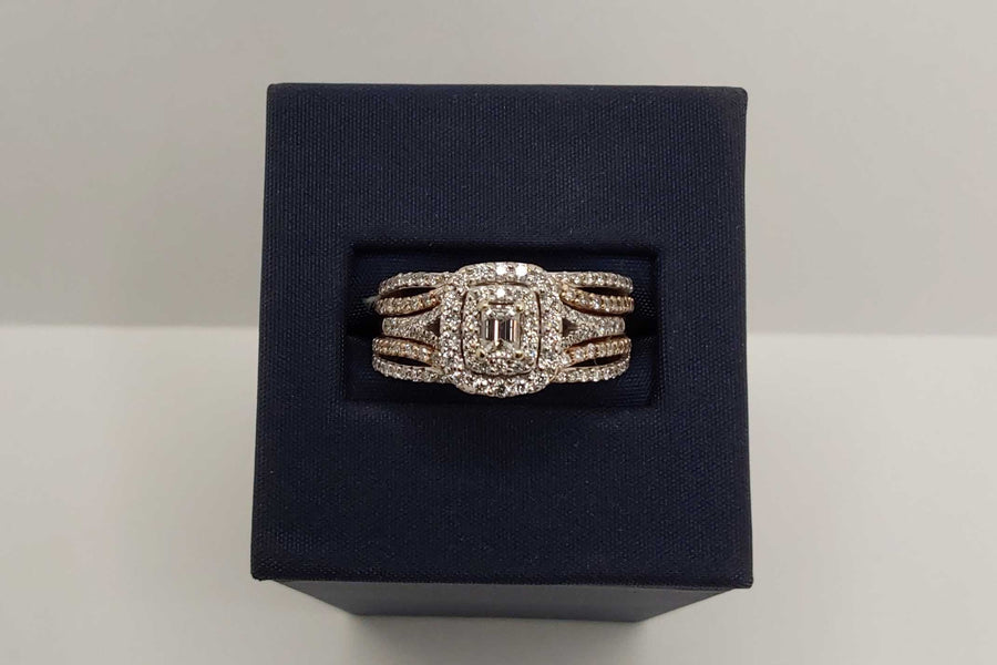 Ring - Wedding Set - Rose Gold 14k (.585) 5.85 grams Size 8
