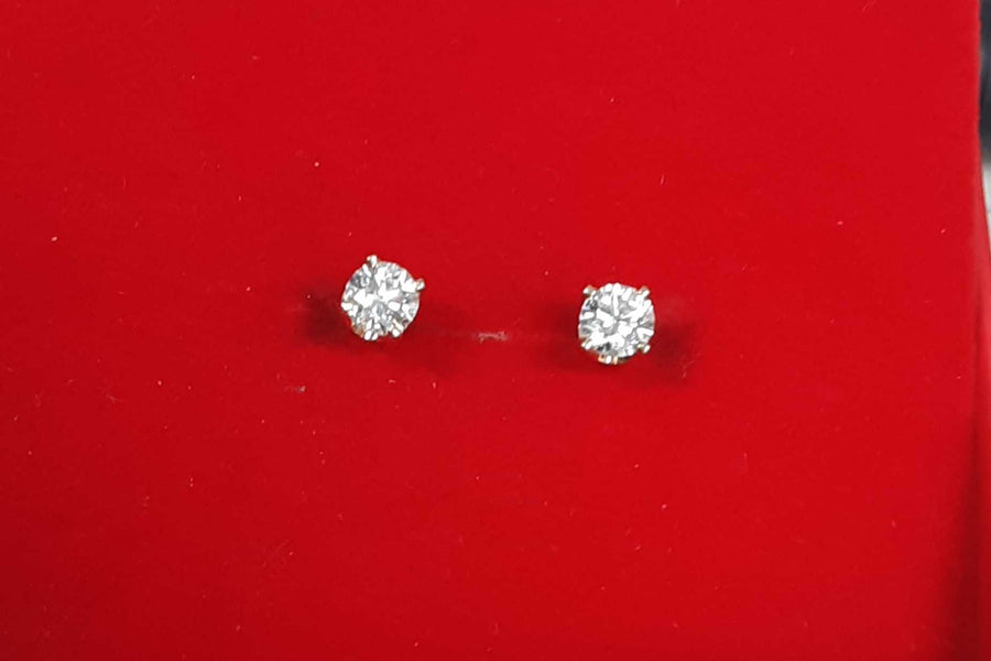 Double Stud Earring - Yellow Gold 14k (.585) 0.6 grams