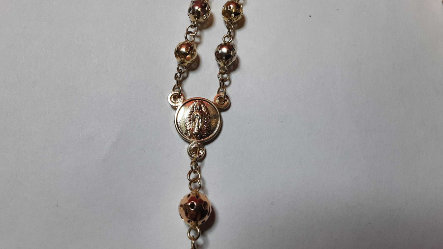 Bead Chain - Tricolor Gold 14k (.585) 20.9 grams 24 inch