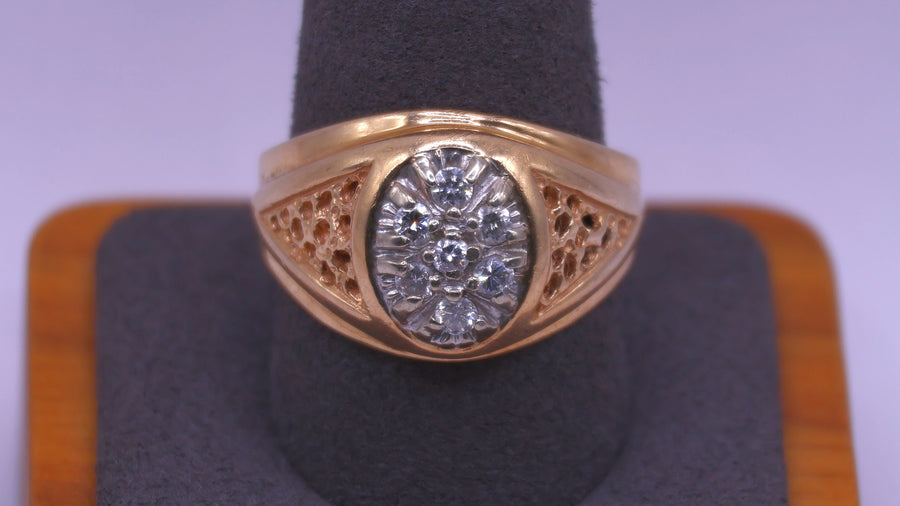 Men's Ring - Yellow Gold 14k (.585) 10.2 grams Size 12