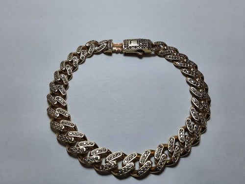 Cuban Link Bracelet - Yellow Gold 10k (.417) 16.5 grams 8 inch