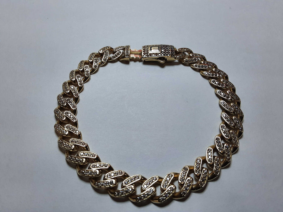 Cuban Link Bracelet - Yellow Gold 10k (.417) 16.5 grams 8 inch
