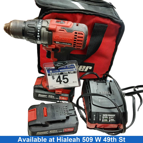 Bauer 1791c-b1 Red Cordless Standard Drill