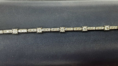 Tennis Bracelet - White Gold 10k (.417) 6.7 grams 8 inch