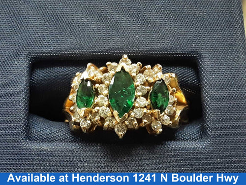 Women's Ring - Yellow Gold 14k (.585) 4.6 grams Size 20
