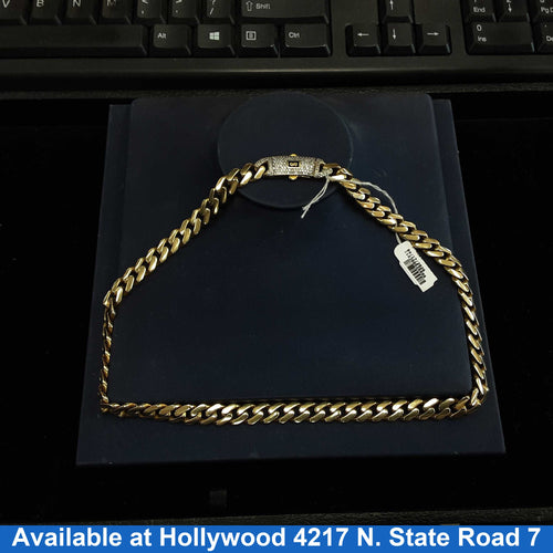 Cuban Link Chain - Yellow Gold 10k (.417) 25.7 grams 18 inch
