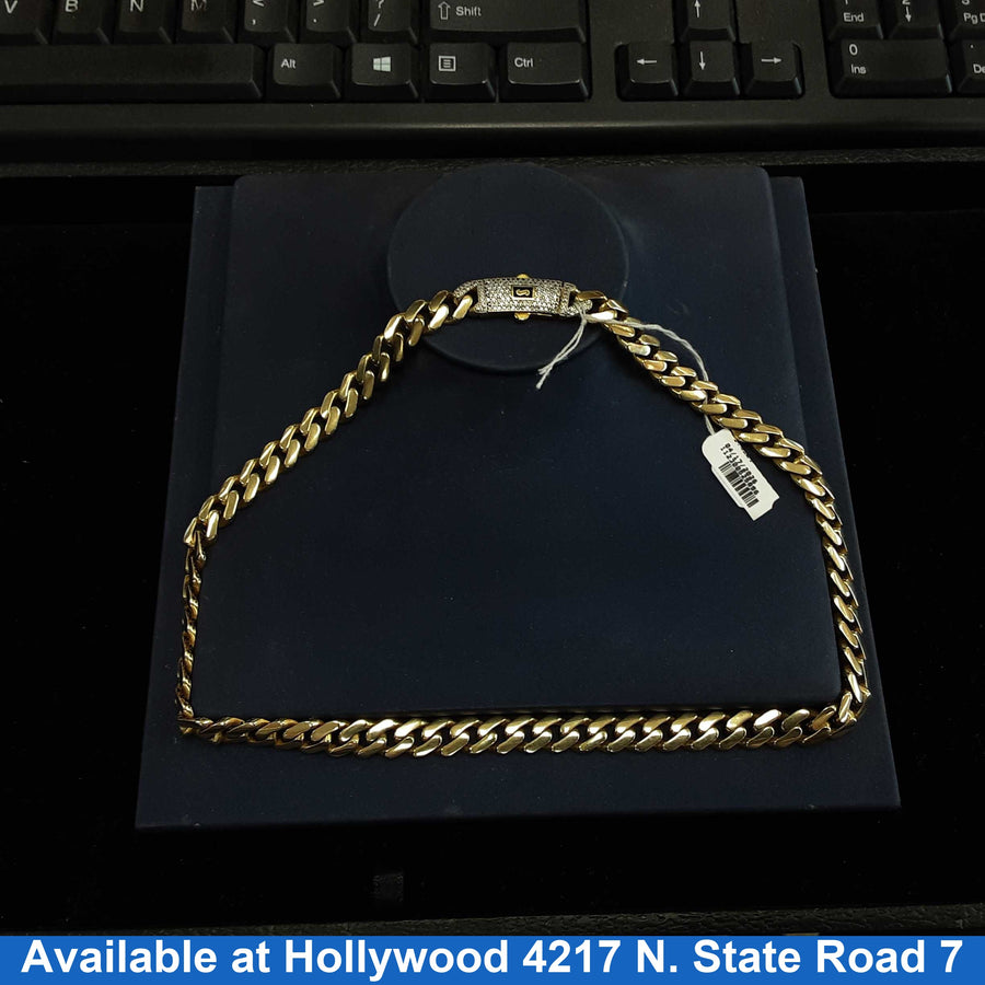 Cuban Link Chain - Yellow Gold 10k (.417) 25.7 grams 18 inch