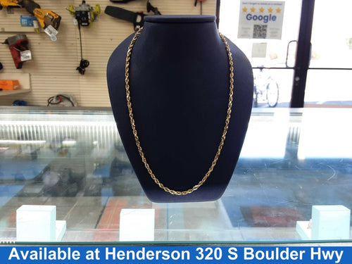 Rope Chain - Yellow Gold 14k (.585) 11.2 grams 22 inch
