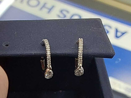 Hoop Earrings - White Gold 14k (.585) 1.2 grams
