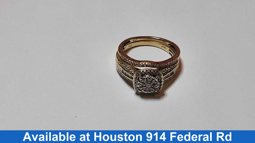 Ring - Wedding Set - Yellow Gold 10k (.417) 4.1 grams Size 7.5